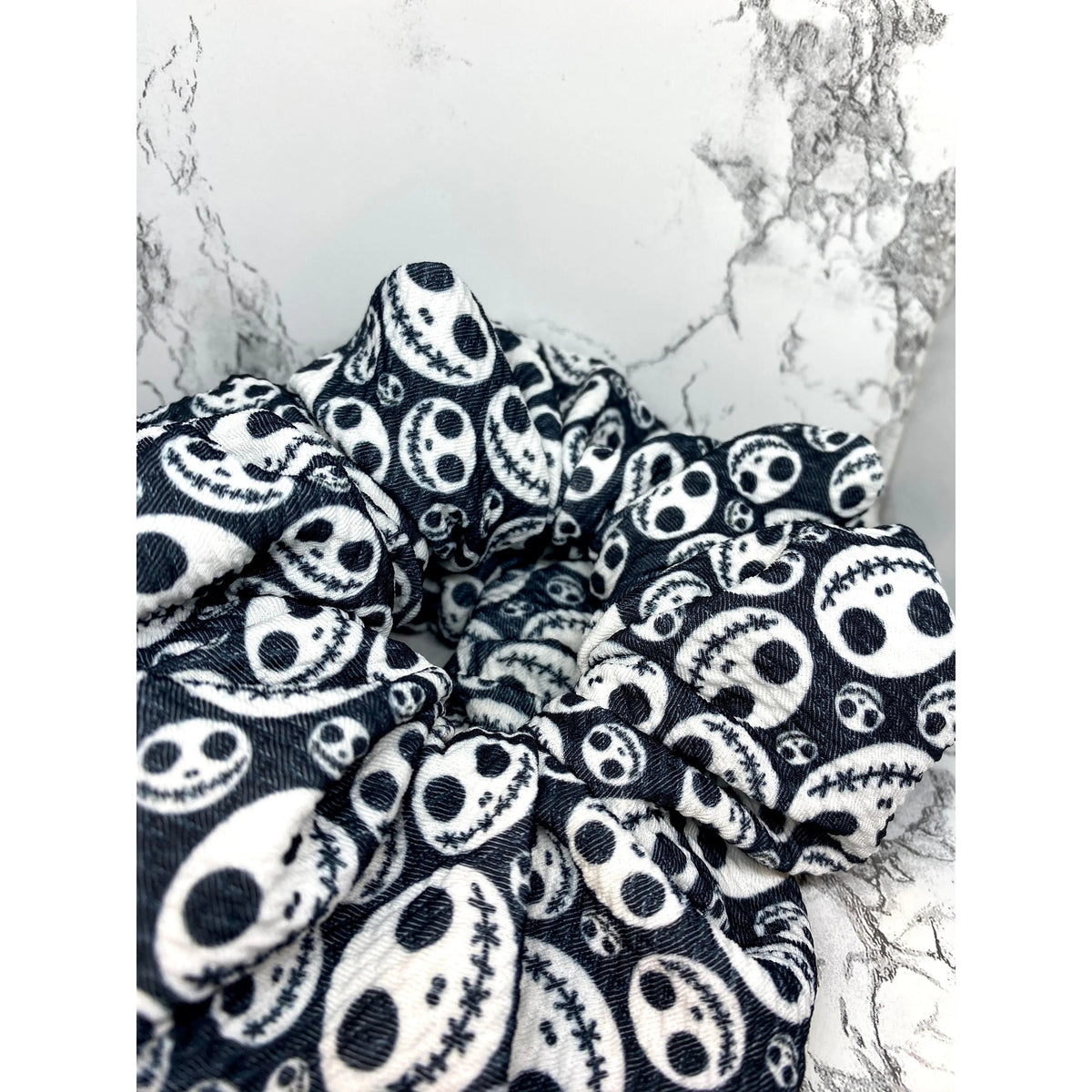 Jack Face Halloween Bullet Scrunchie