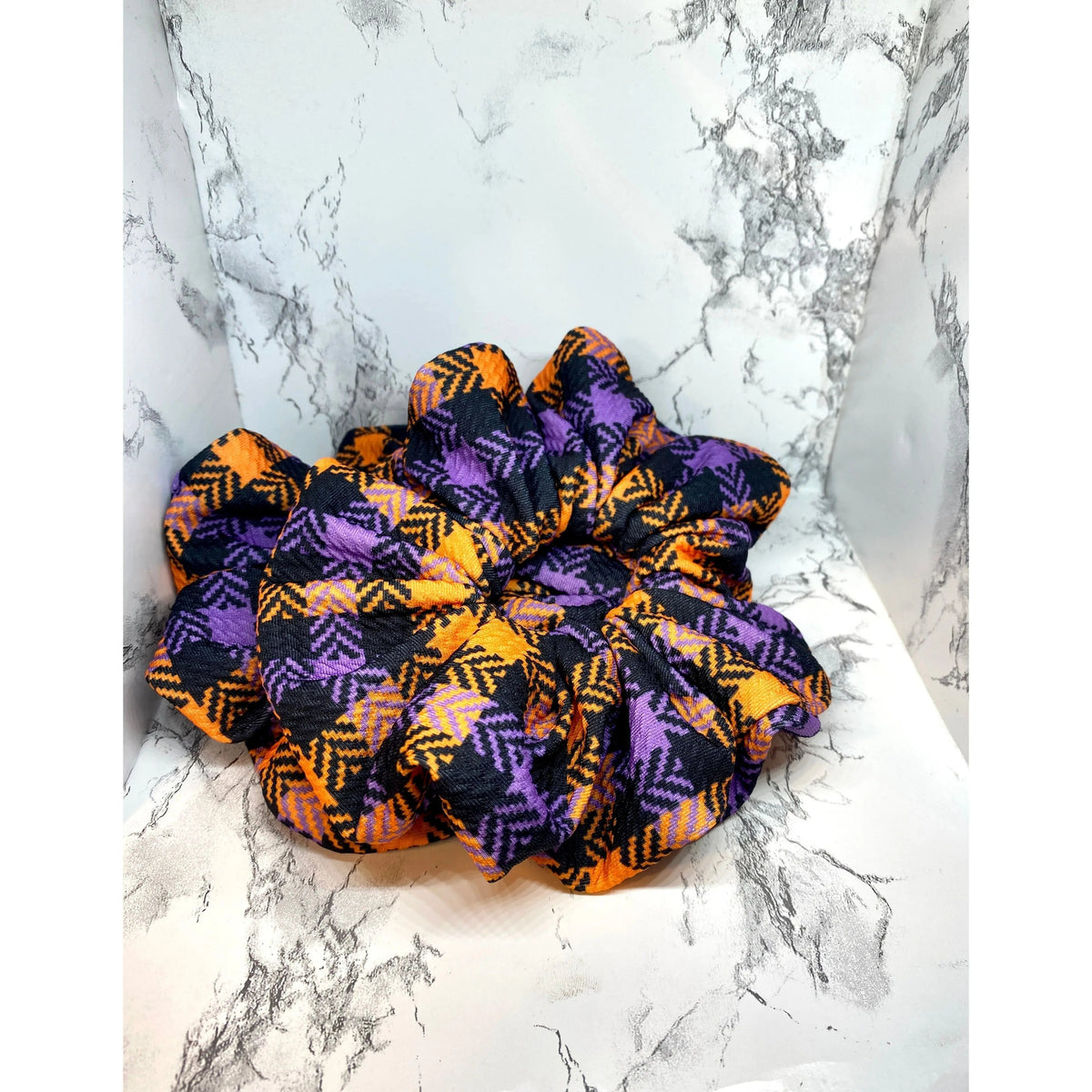 Plaid Halloween Bullet Scrunchie