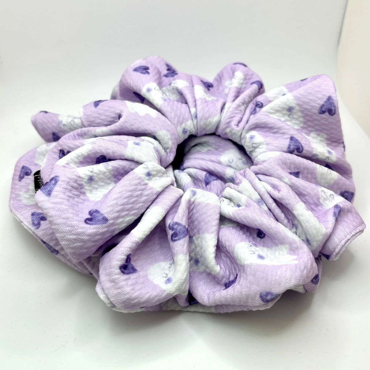 Purple Ghosts Halloween Bullet Scrunchie