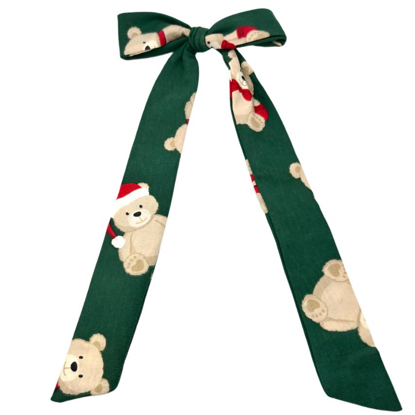 Teddy Bear Christmas Long Bow