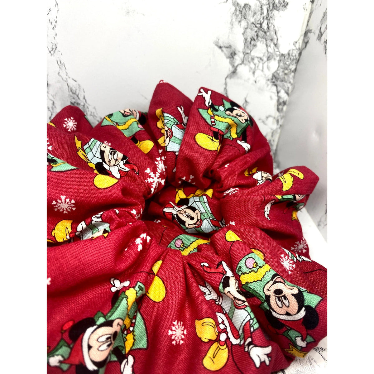 Red Christmas Mouse Scrunchie