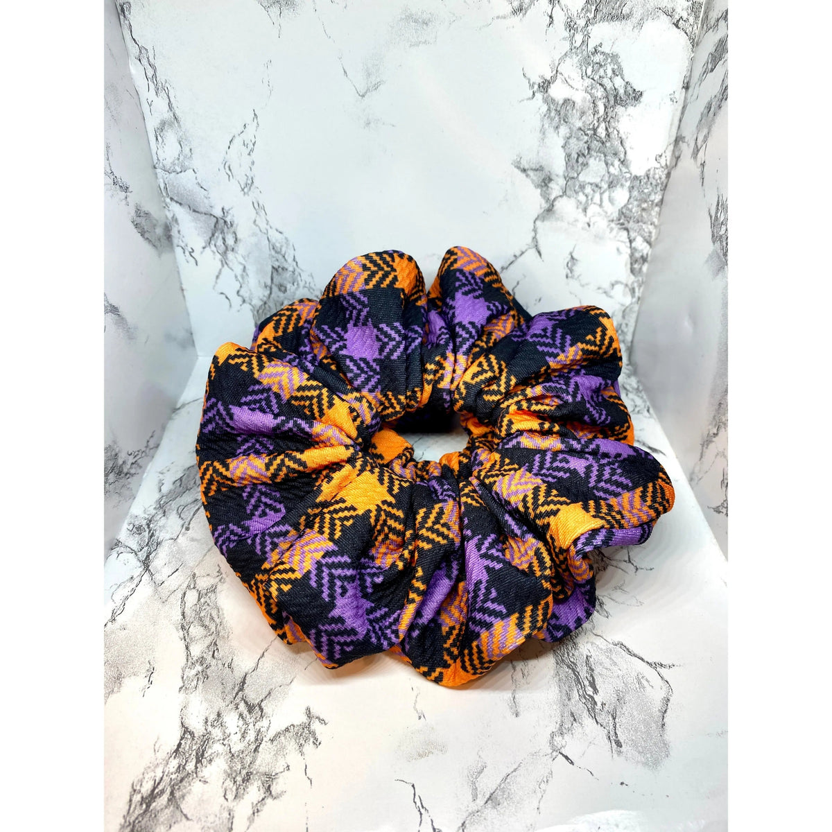 Plaid Halloween Bullet Scrunchie