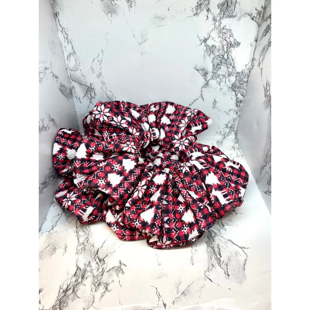 Buffalo Ugly Sweater Christmas Bullet Scrunchie