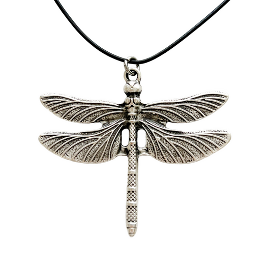 Boho Dragonfly Pendant Necklace Nature Inspired Statement Jewelry