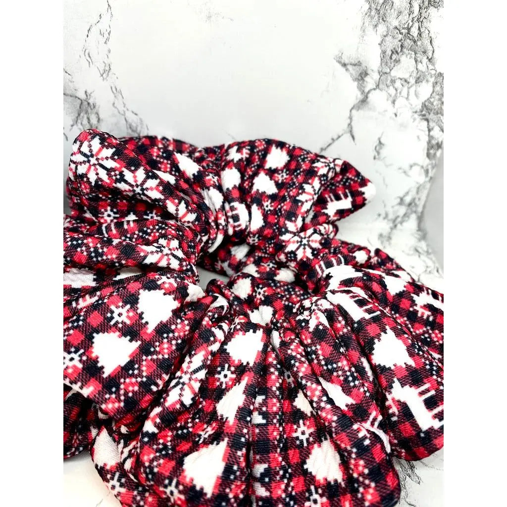 Buffalo Ugly Sweater Christmas Bullet Scrunchie