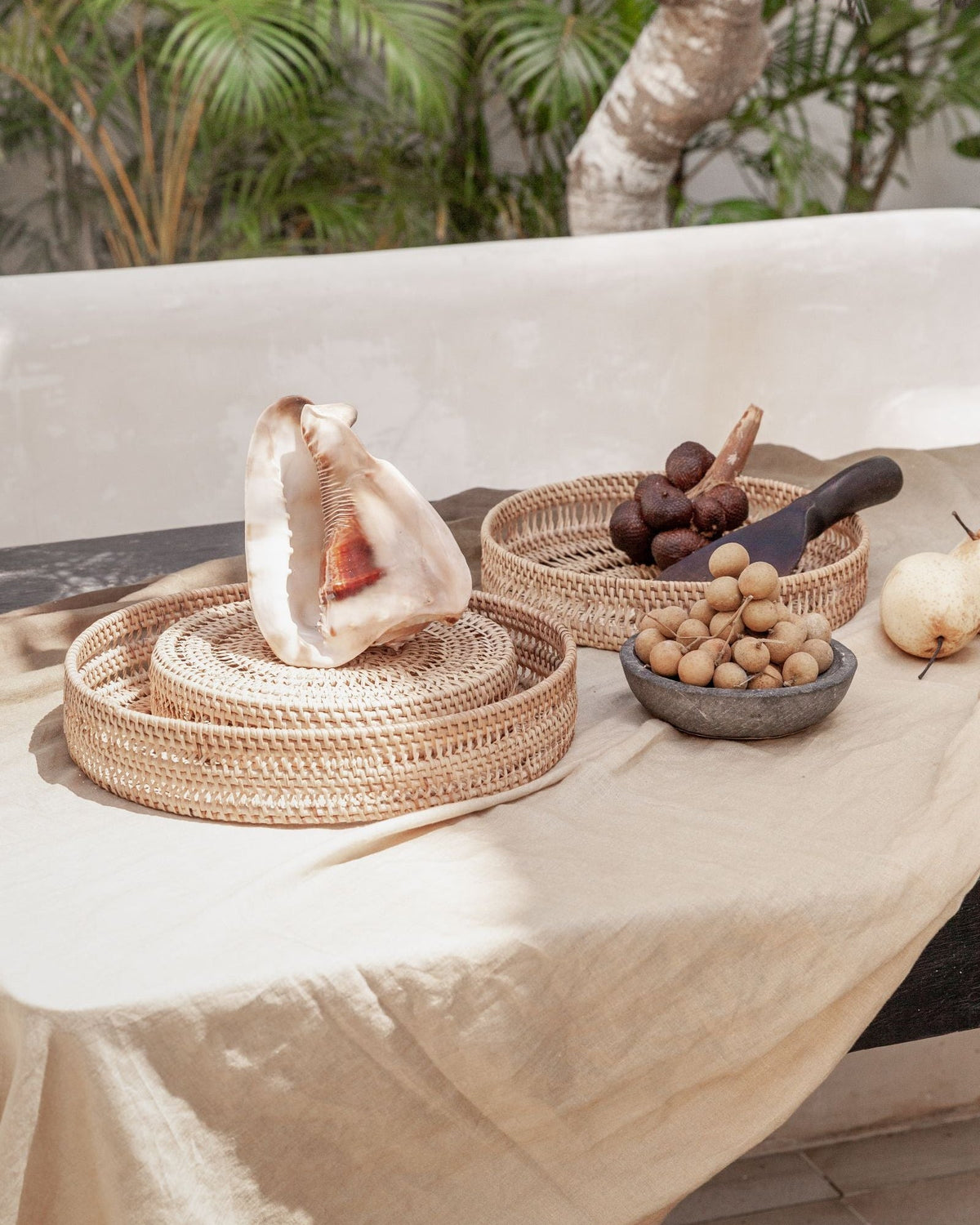 Round Woven Tray