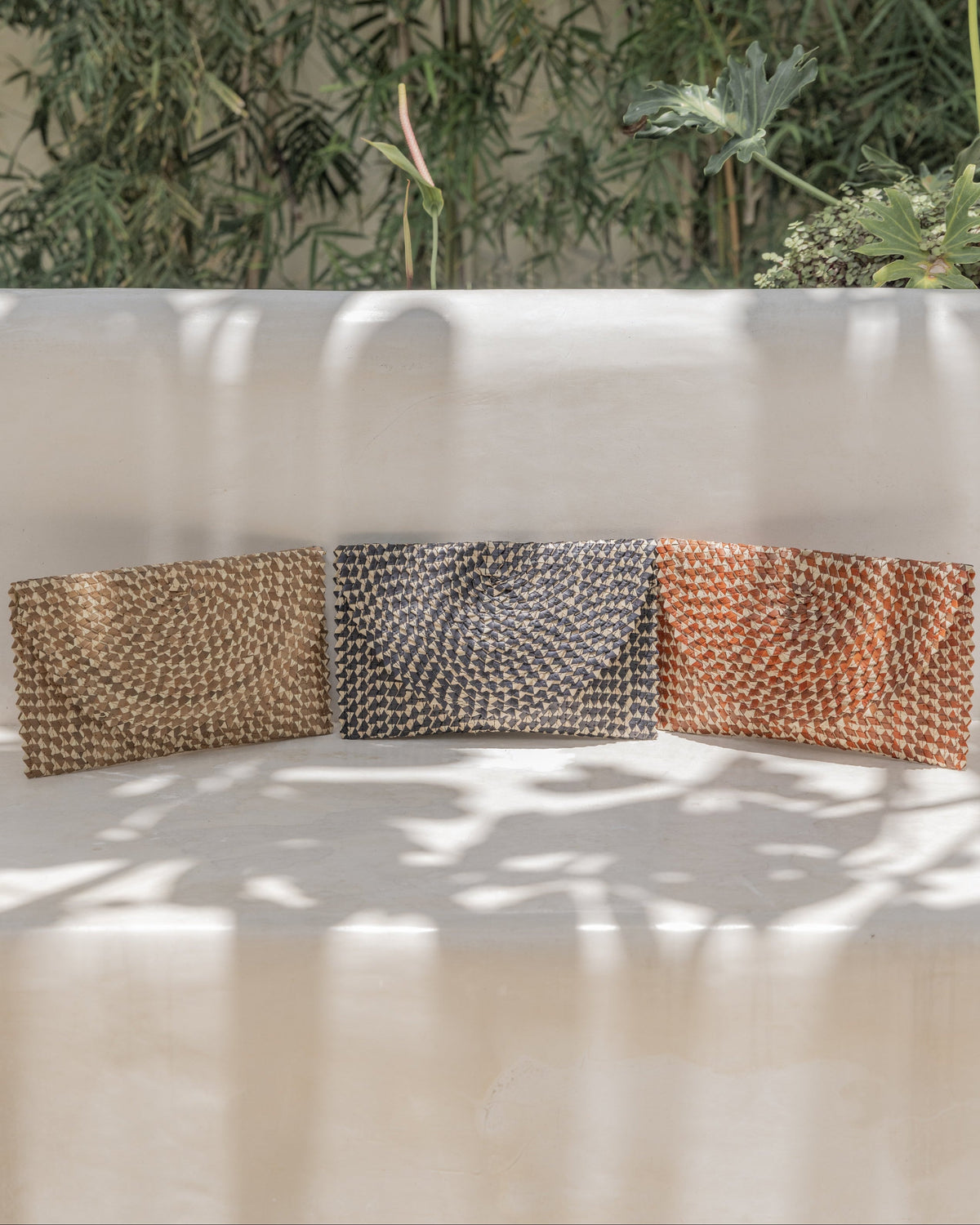 Ombre Rattan Clutch
