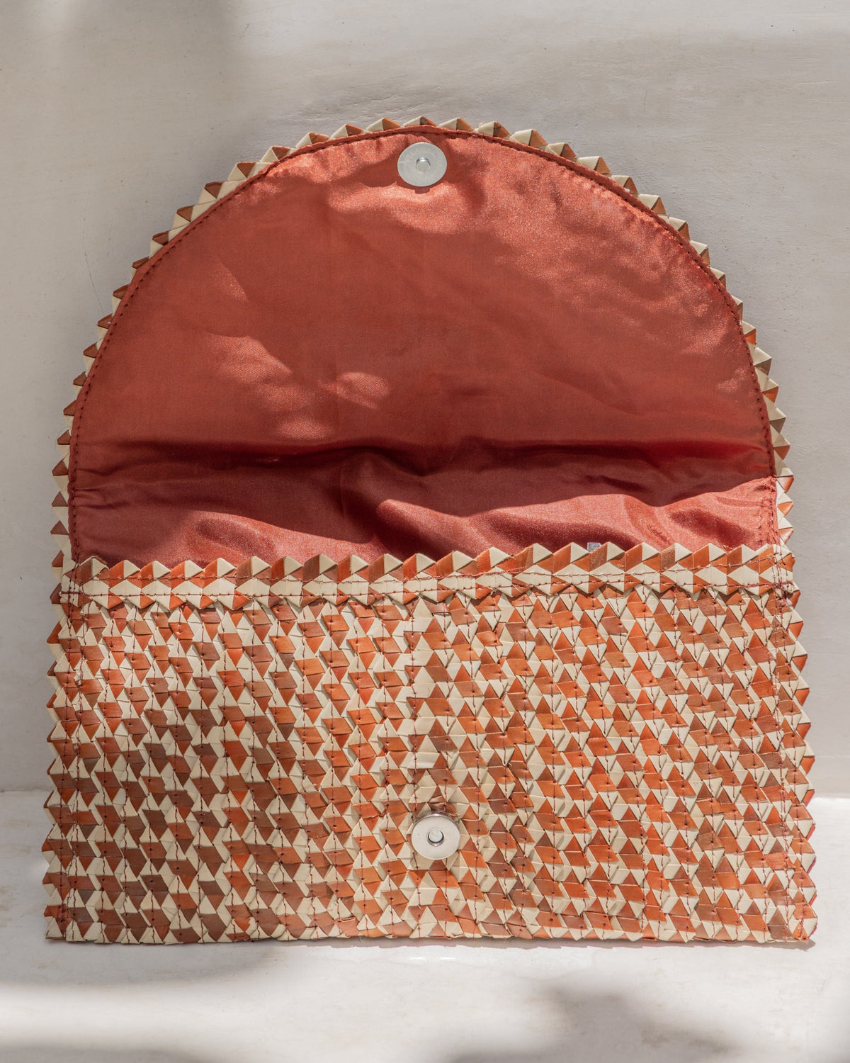 Ombre Rattan Clutch