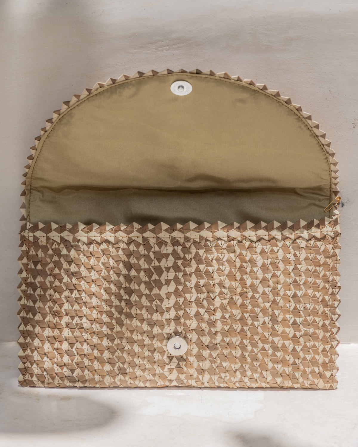 Ombre Rattan Clutch