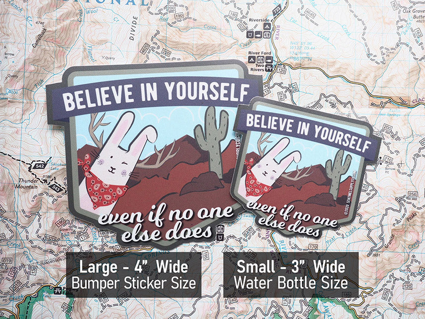 Jackalope Believe in Yourself Desert Sticker