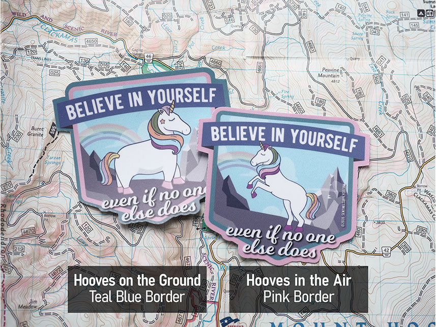 Unicorn Believe in Yourself Vinyl Sticker