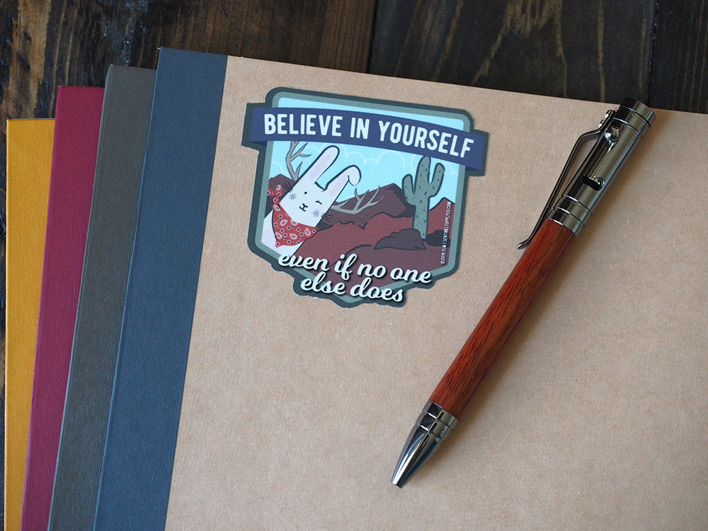 Jackalope Believe in Yourself Desert Sticker