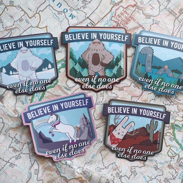 Believe in Yourself Cryptid Pack -Set of 5 Vinyl Stickers