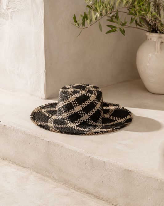 Plaid Patterned Sun Hat