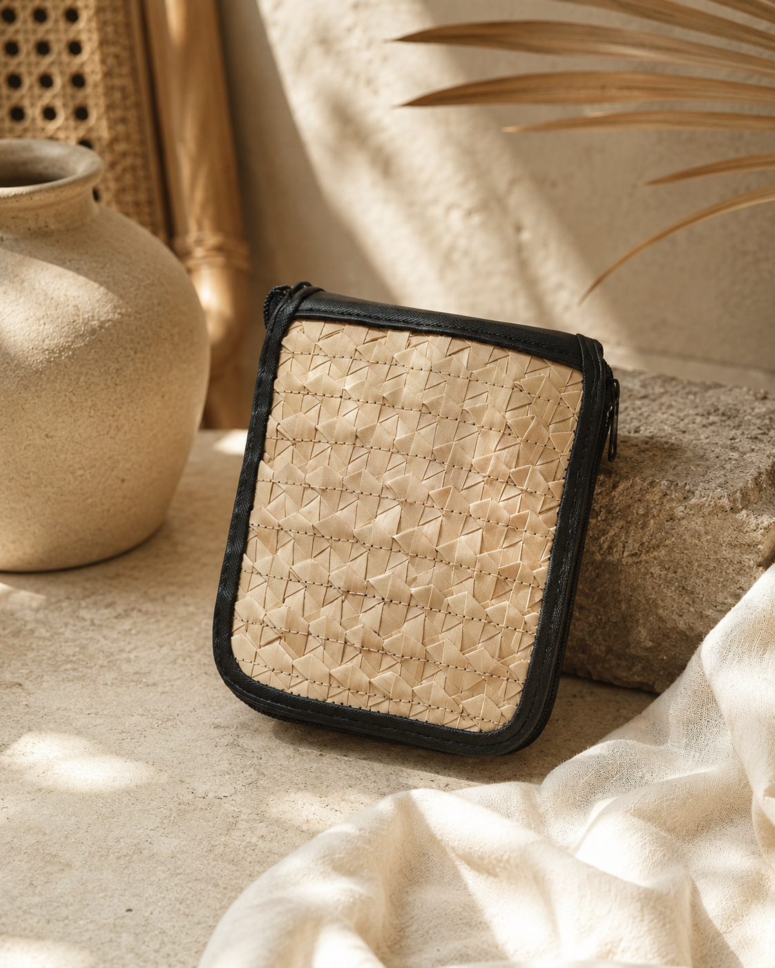 Cove Rattan & Canvas Eco Tote Bag