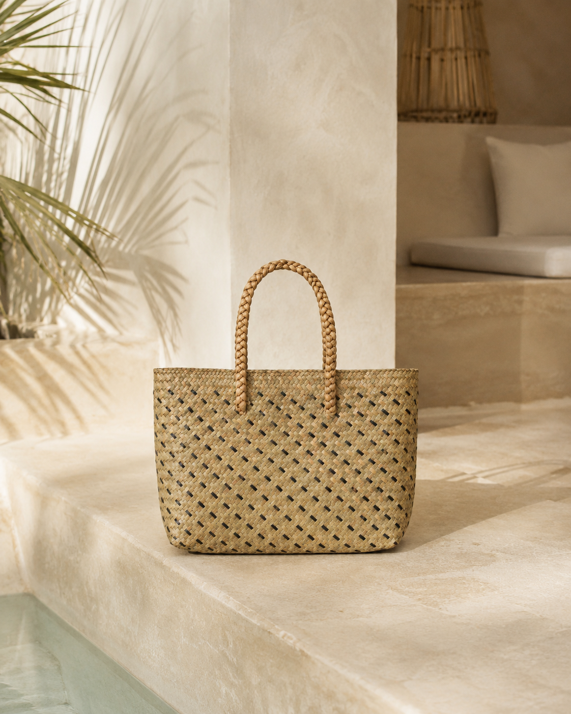 Cove Rattan Beach Tote Bag