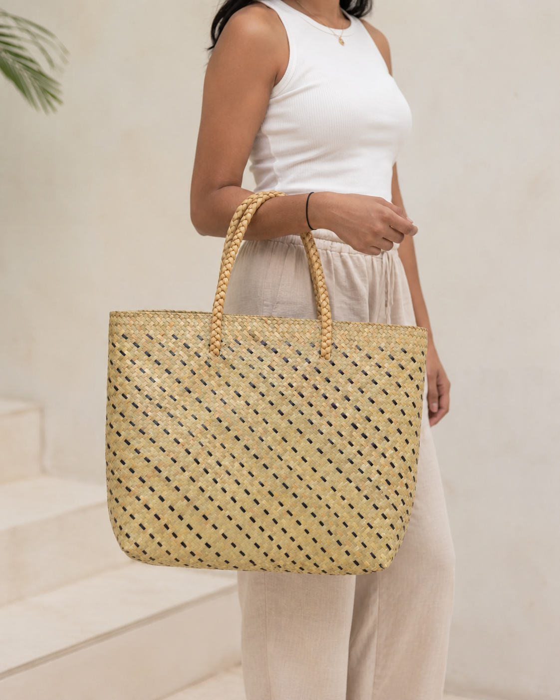 Cove Rattan Beach Tote Bag
