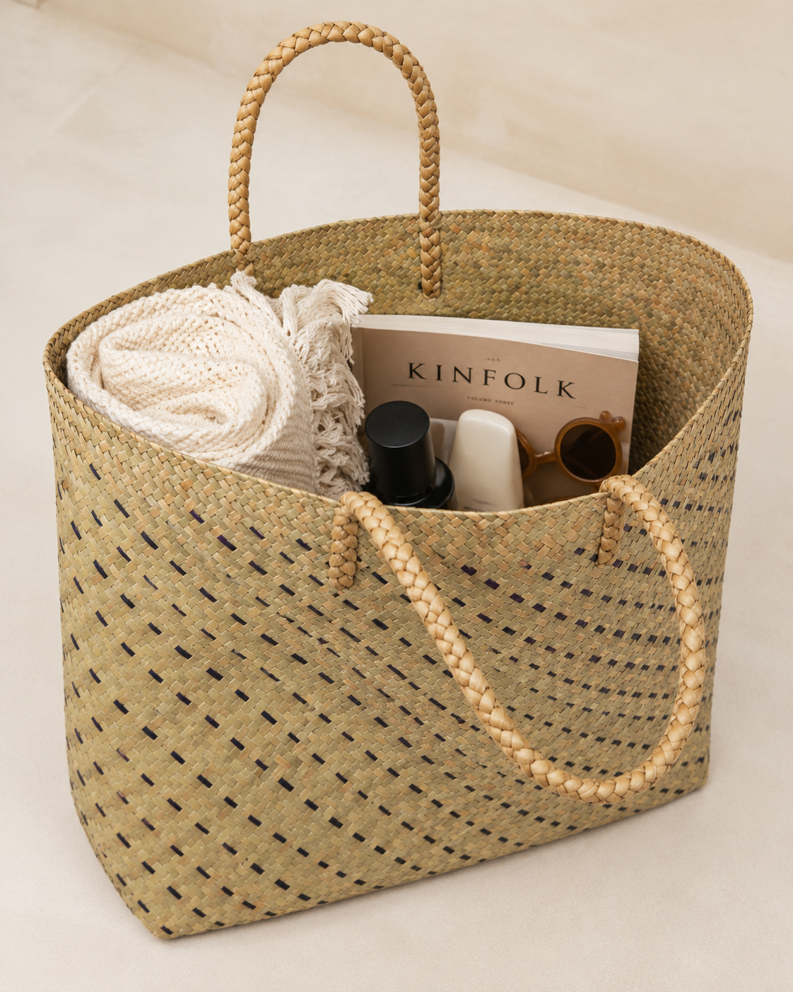 Cove Rattan Beach Tote Bag