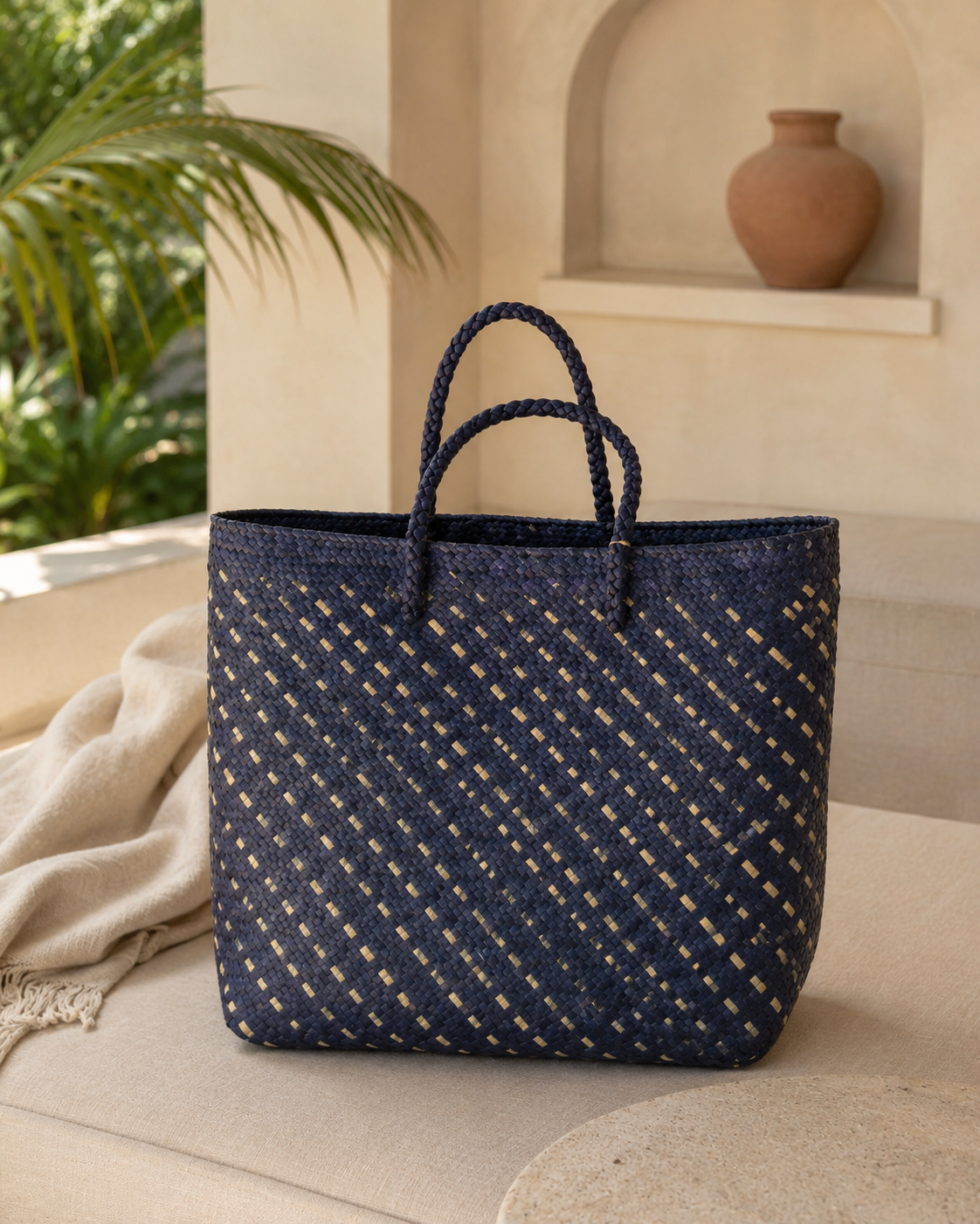 Cove Rattan Beach Tote Bag
