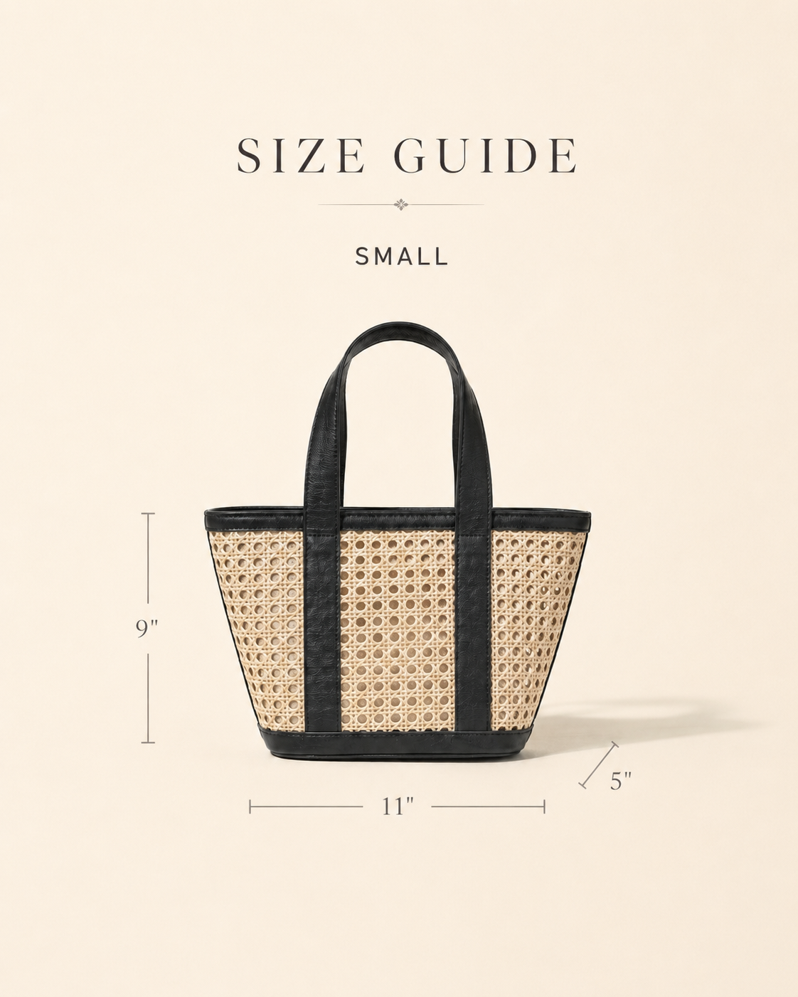 Raja Leather and Cane Carryall Bag