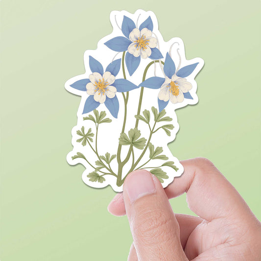 Colorado Columbine Flower Sticker