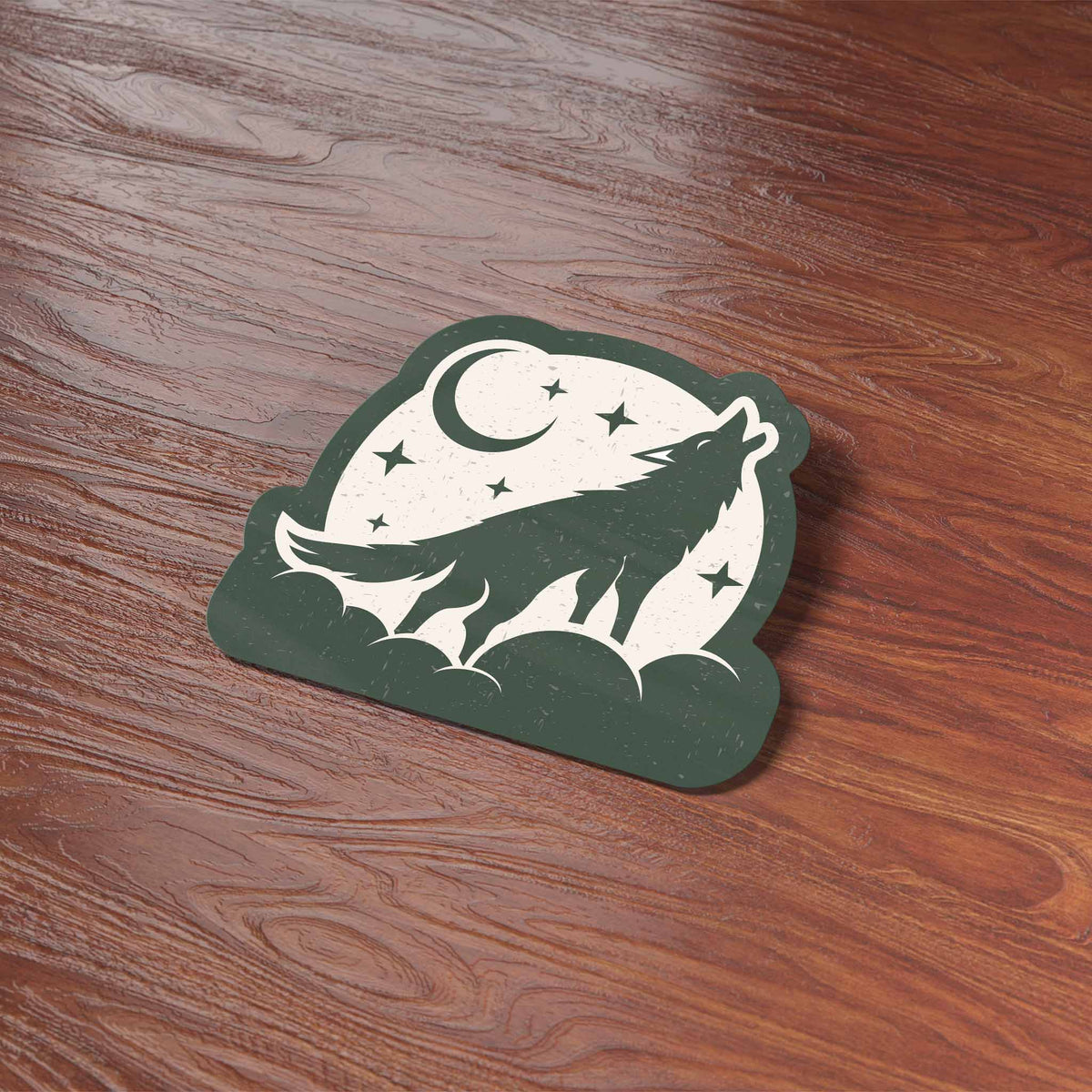 Coyote Moon Sticker - Cool Southwest Animal Decal