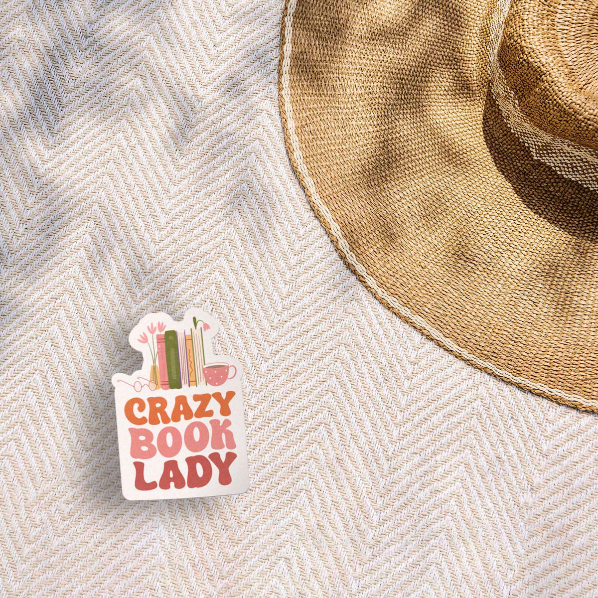 Crazy Book Lady Sticker