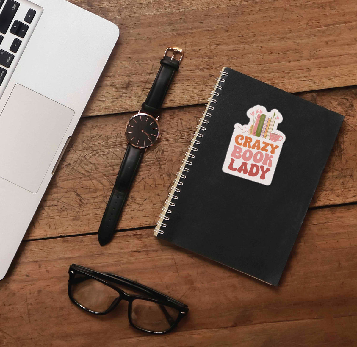 Crazy Book Lady Sticker