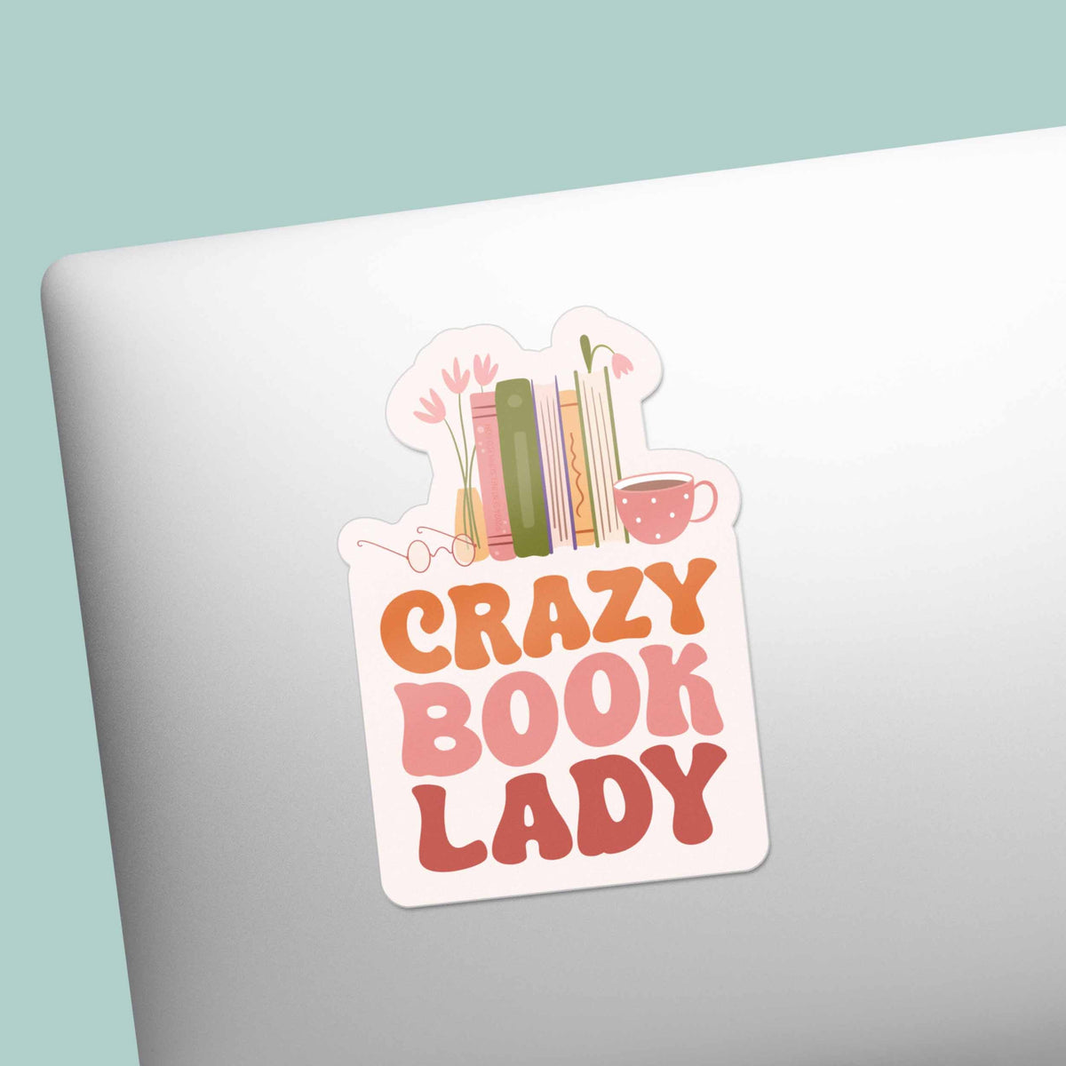 Crazy Book Lady Sticker