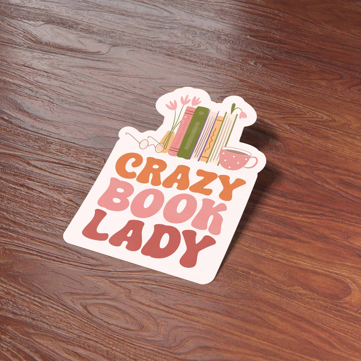 Crazy Book Lady Sticker