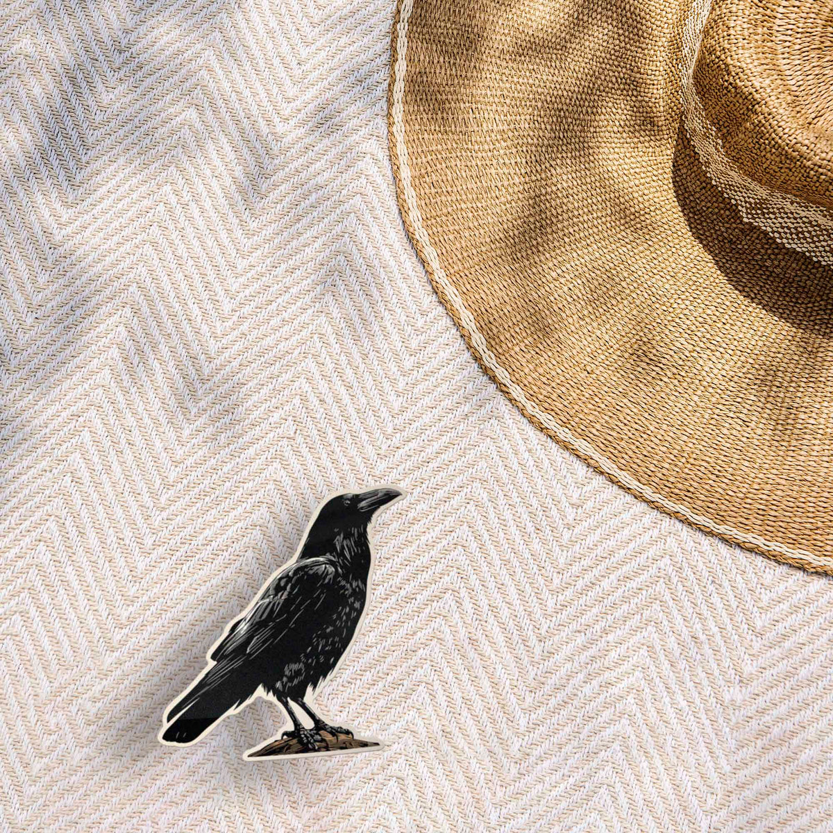 Crow Birdwatching Sticker