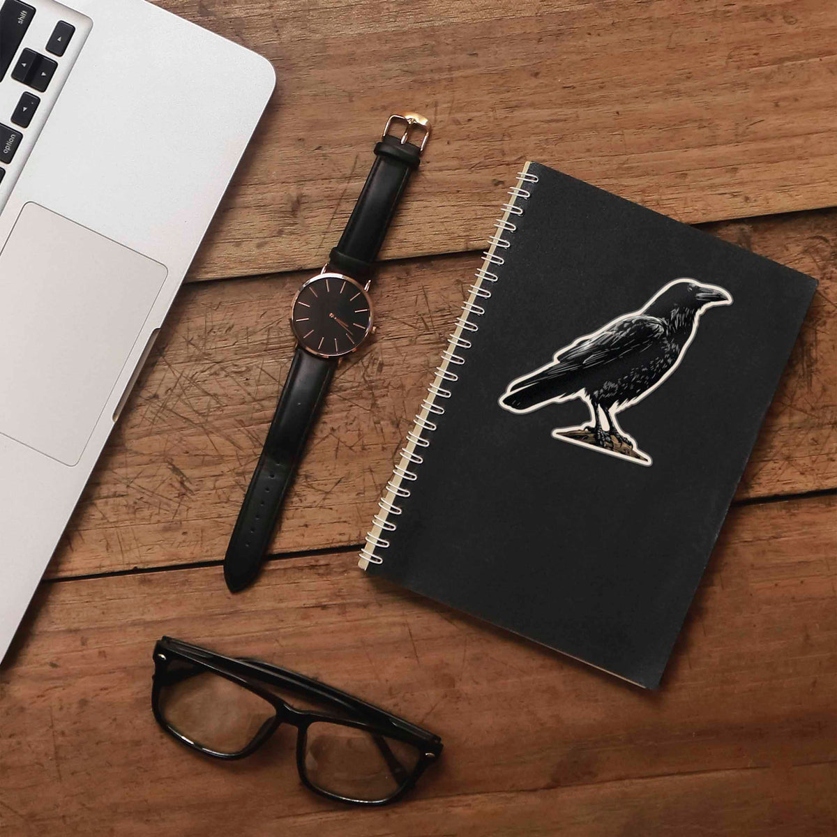 Crow Birdwatching Sticker