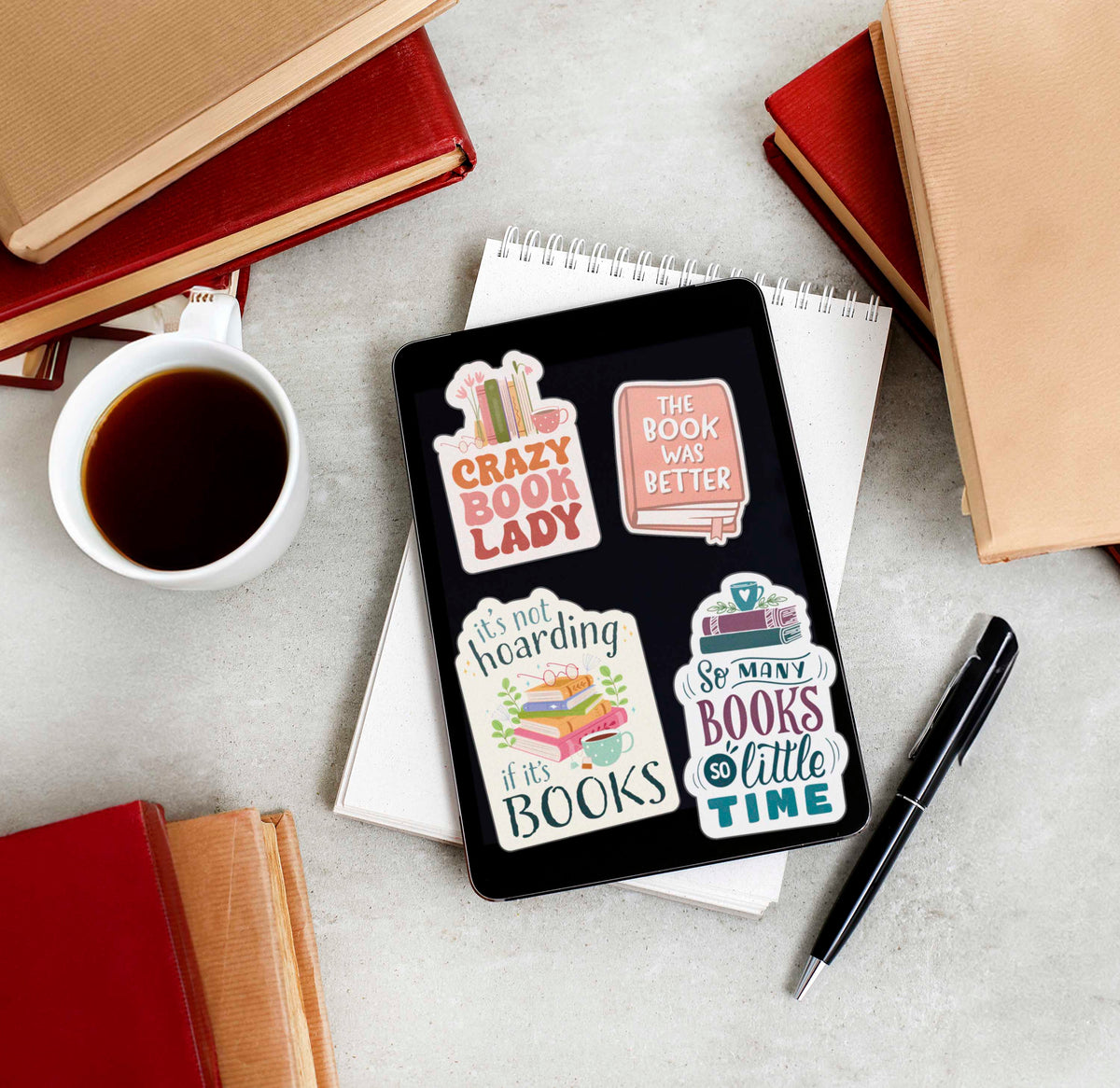 Crazy Book Lady Sticker