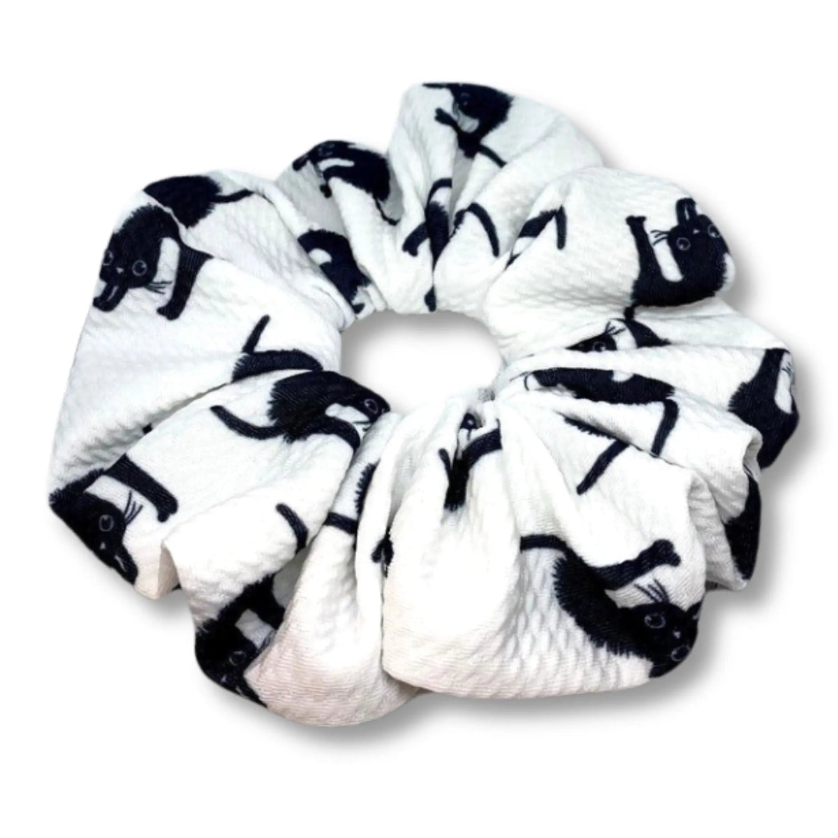 Black Cat Halloween Bullet Scrunchie