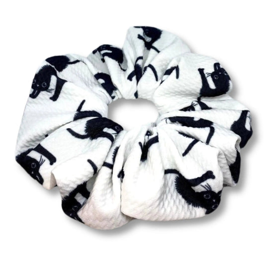 Black Cat Halloween Bullet Scrunchie