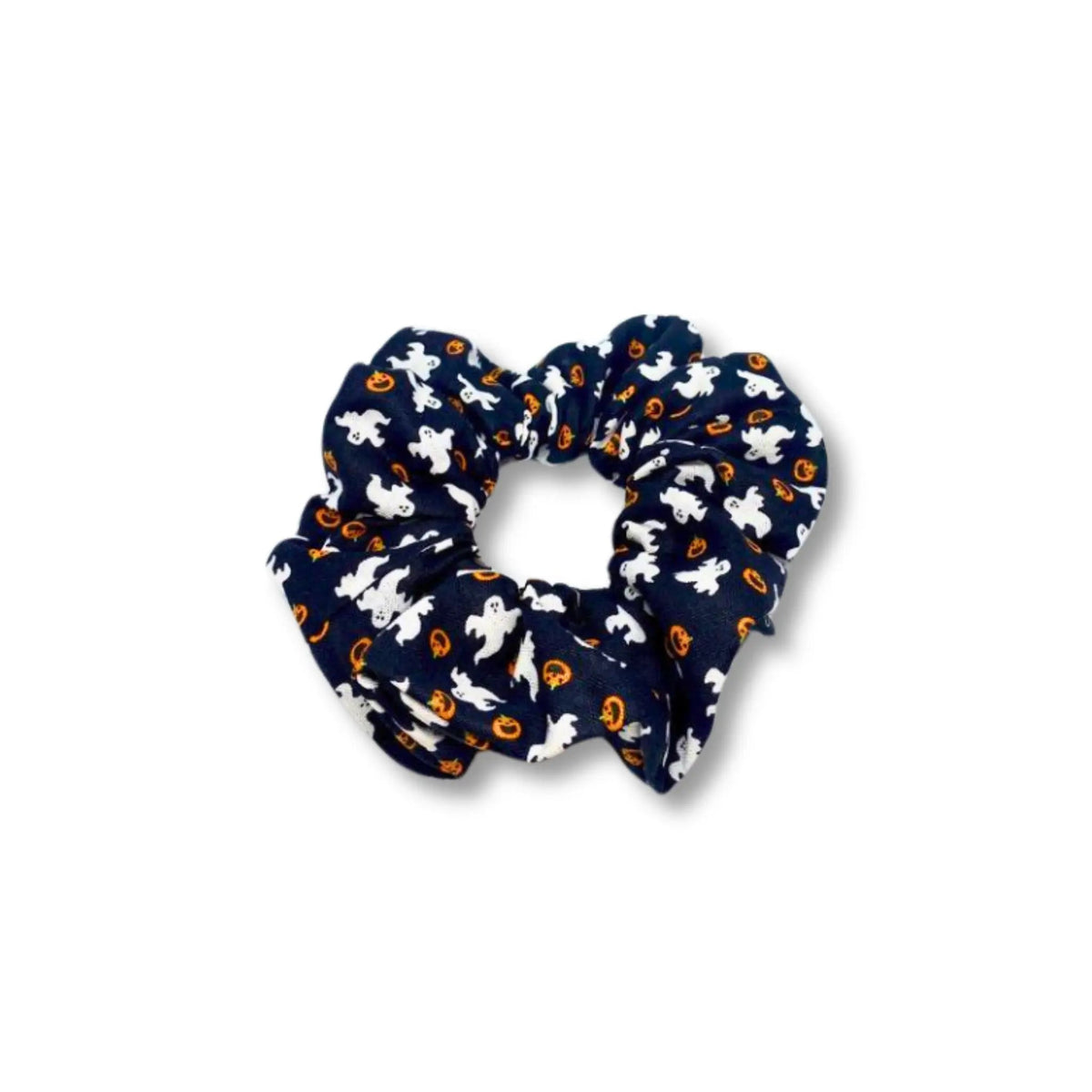 Mini Ghost and Pumpkin Halloween Scrunchie