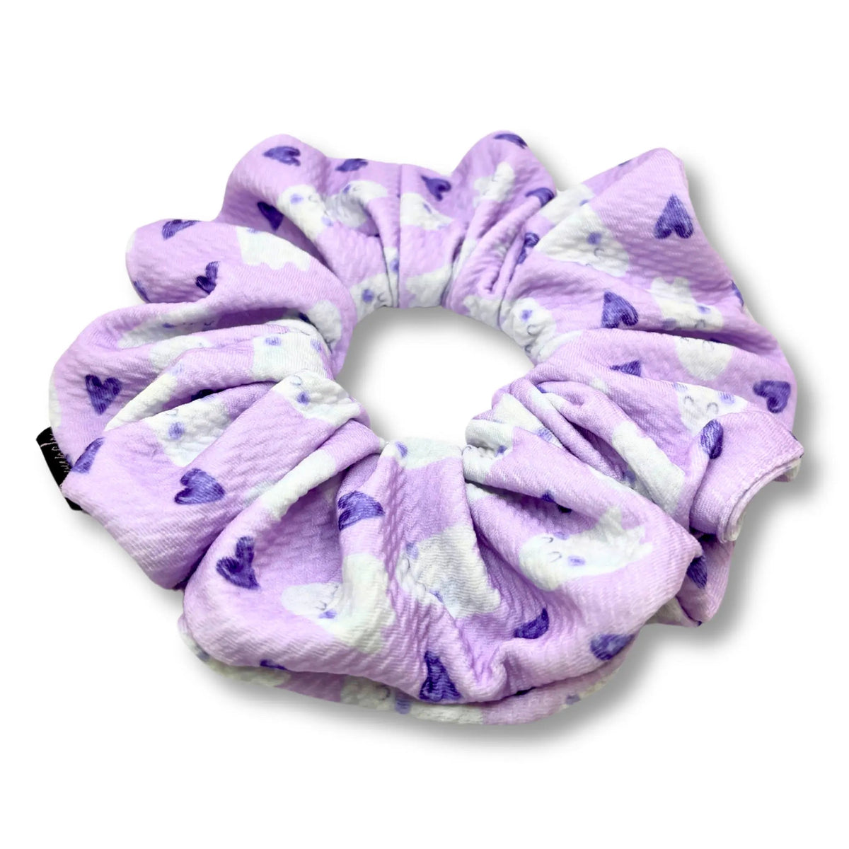 Purple Ghosts Halloween Bullet Scrunchie