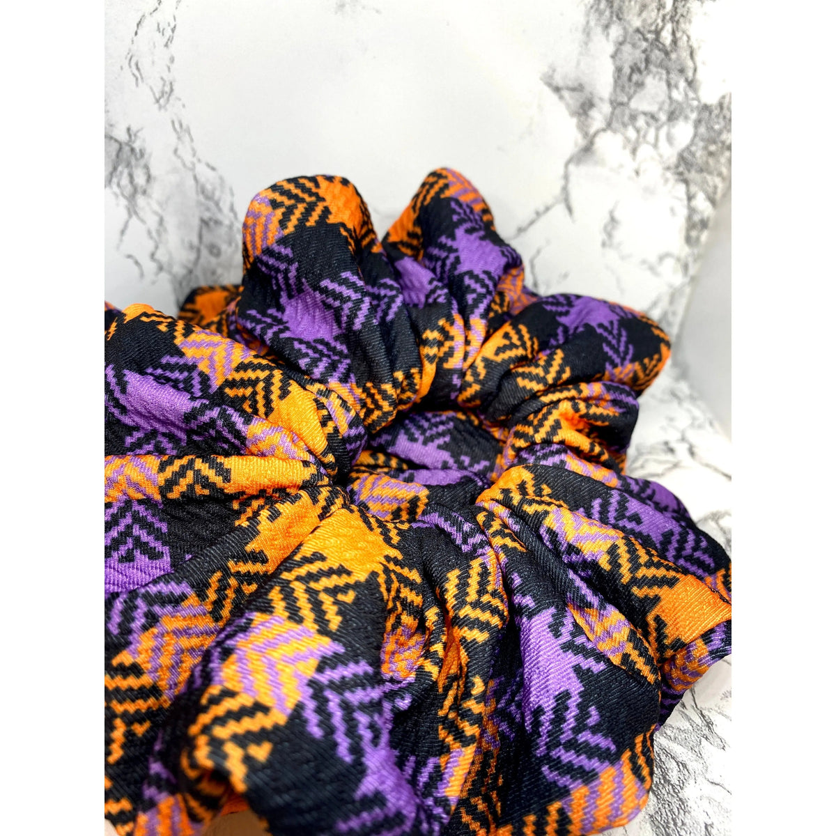 Plaid Halloween Bullet Scrunchie