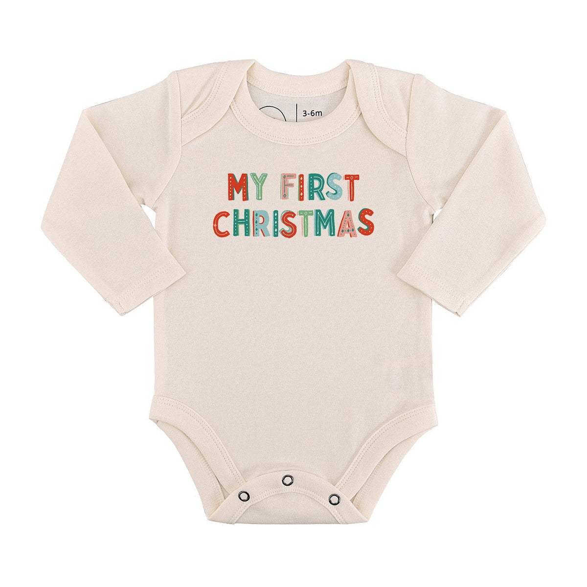 graphic bodysuit | my first christmas (long sleeve)