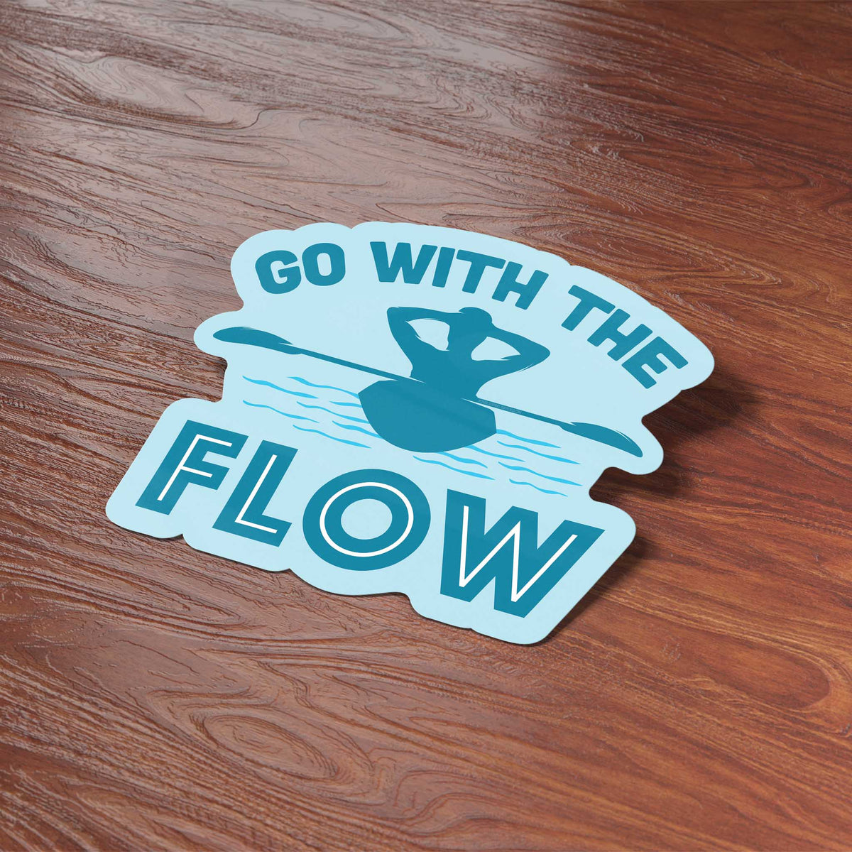 Go with the Flow Kayaking Sticker