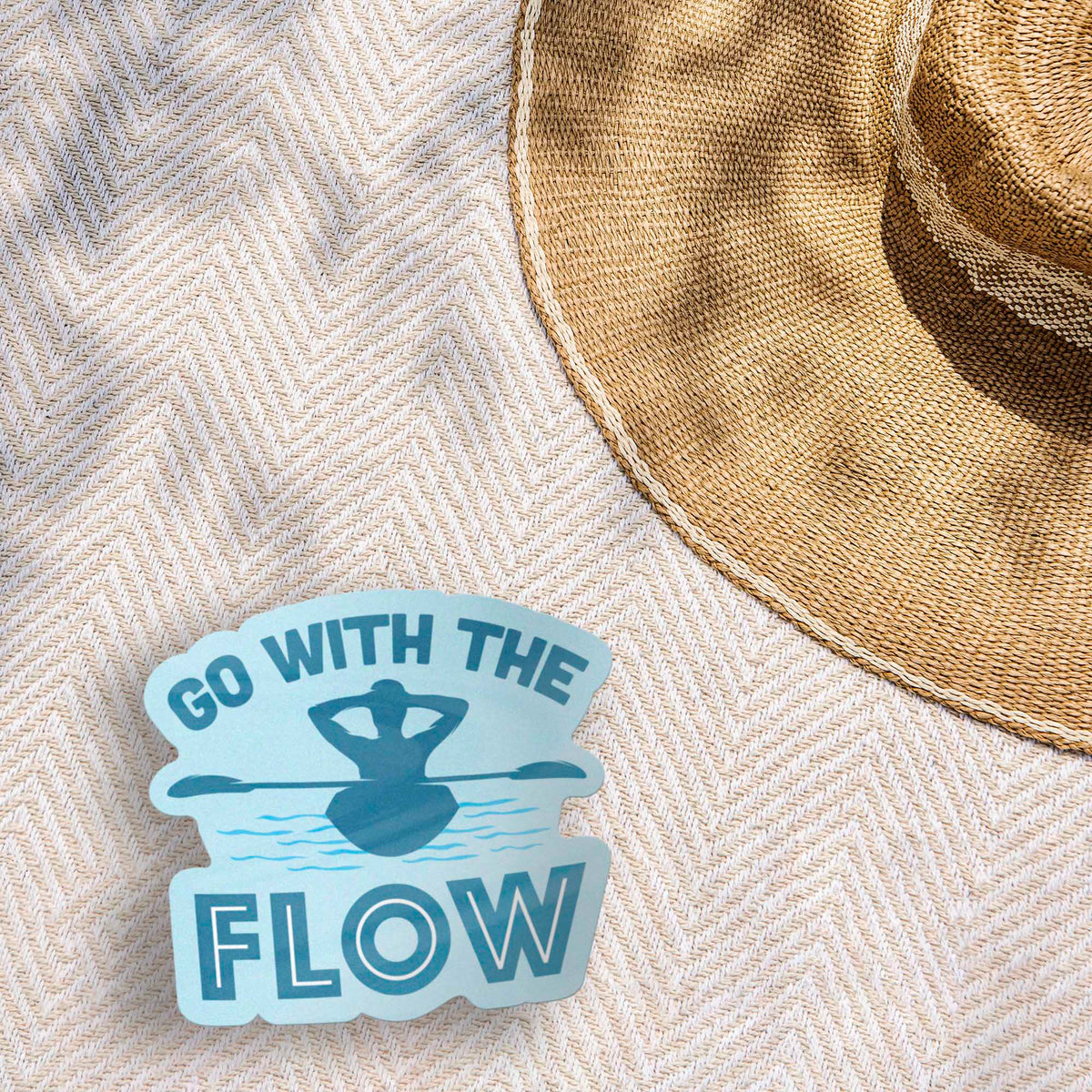 Go with the Flow Kayaking Sticker