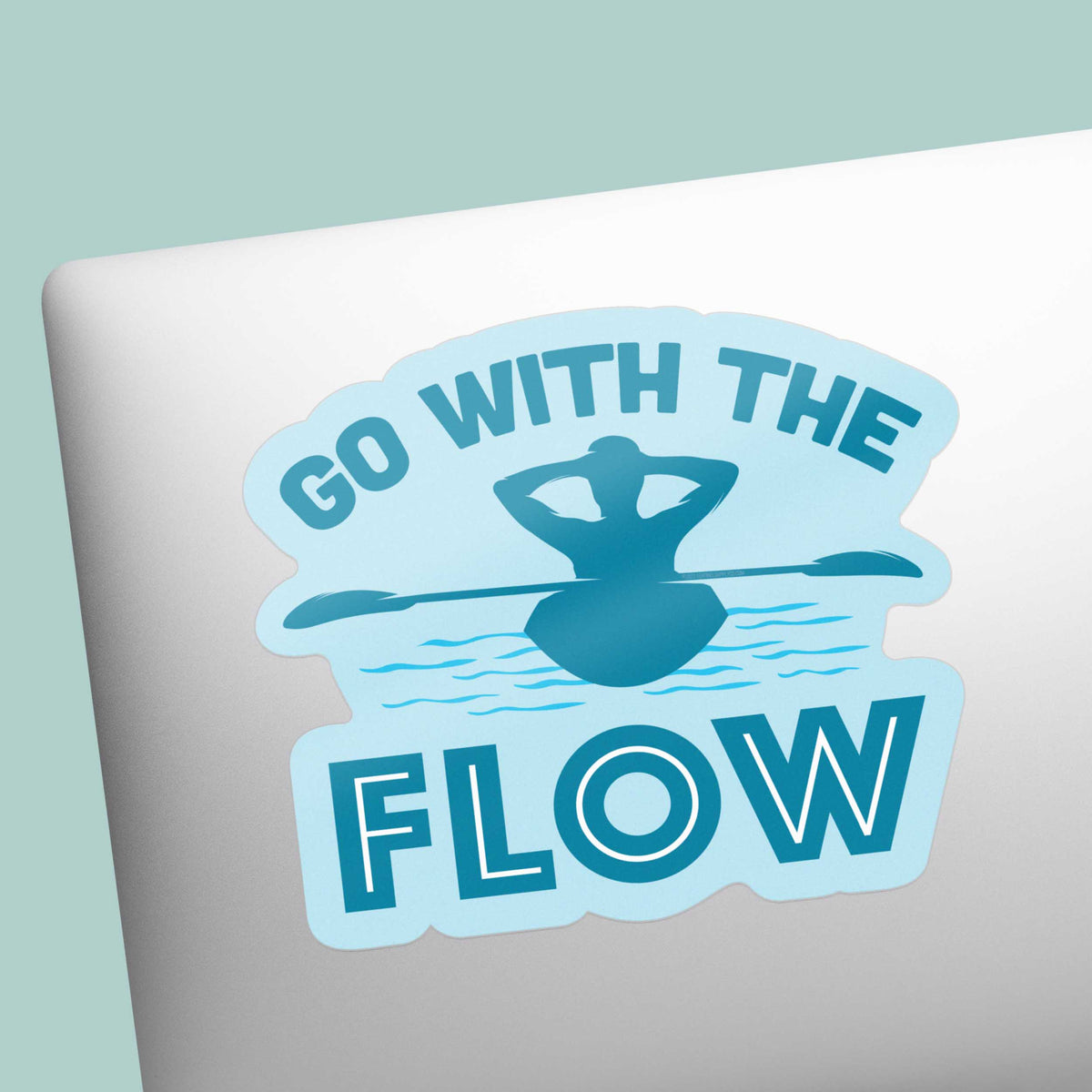 Go with the Flow Kayaking Sticker