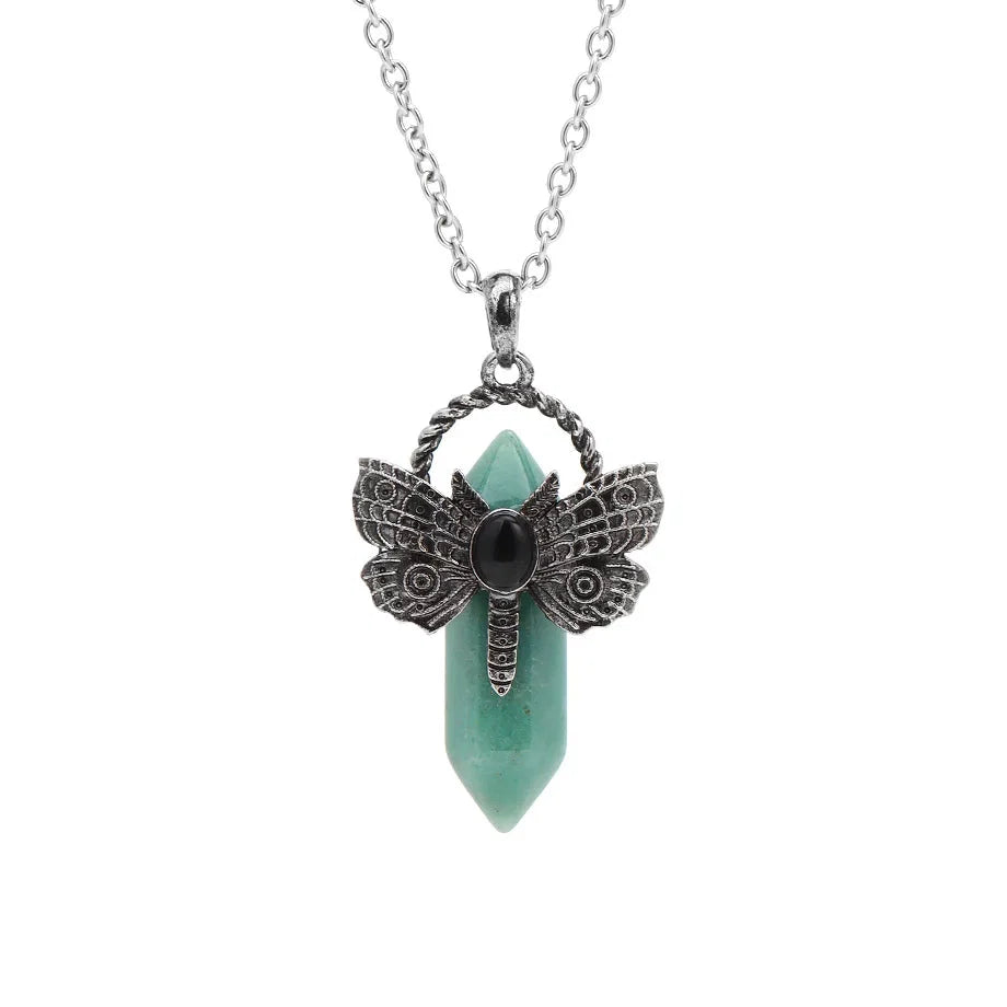 Moth Crystal Necklace