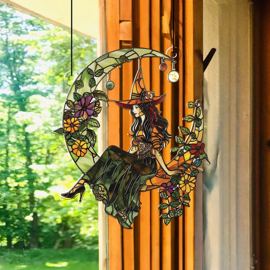 Green Witch Moon Sun Catcher