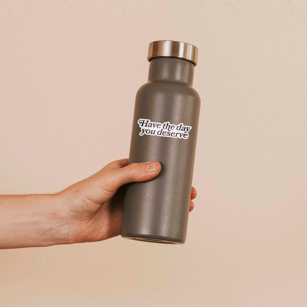 Have the Day You Deserve Sticker for Hydroflask - Funny Quote Decal