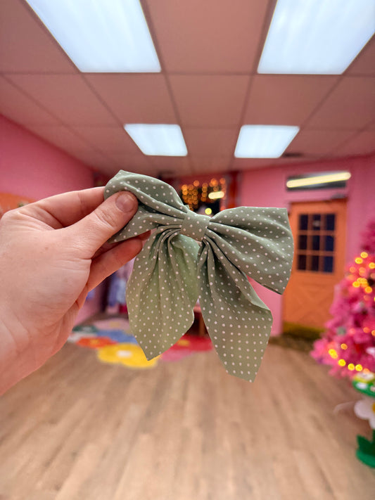 Polka Dot Hair Bow Clip