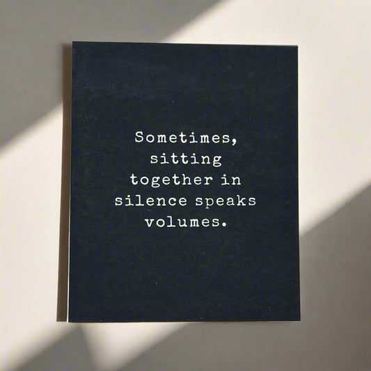 Sitting in Silence, Card