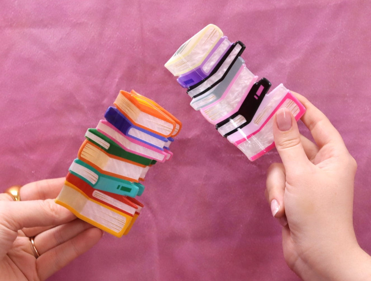 Book Stack Hair Claw