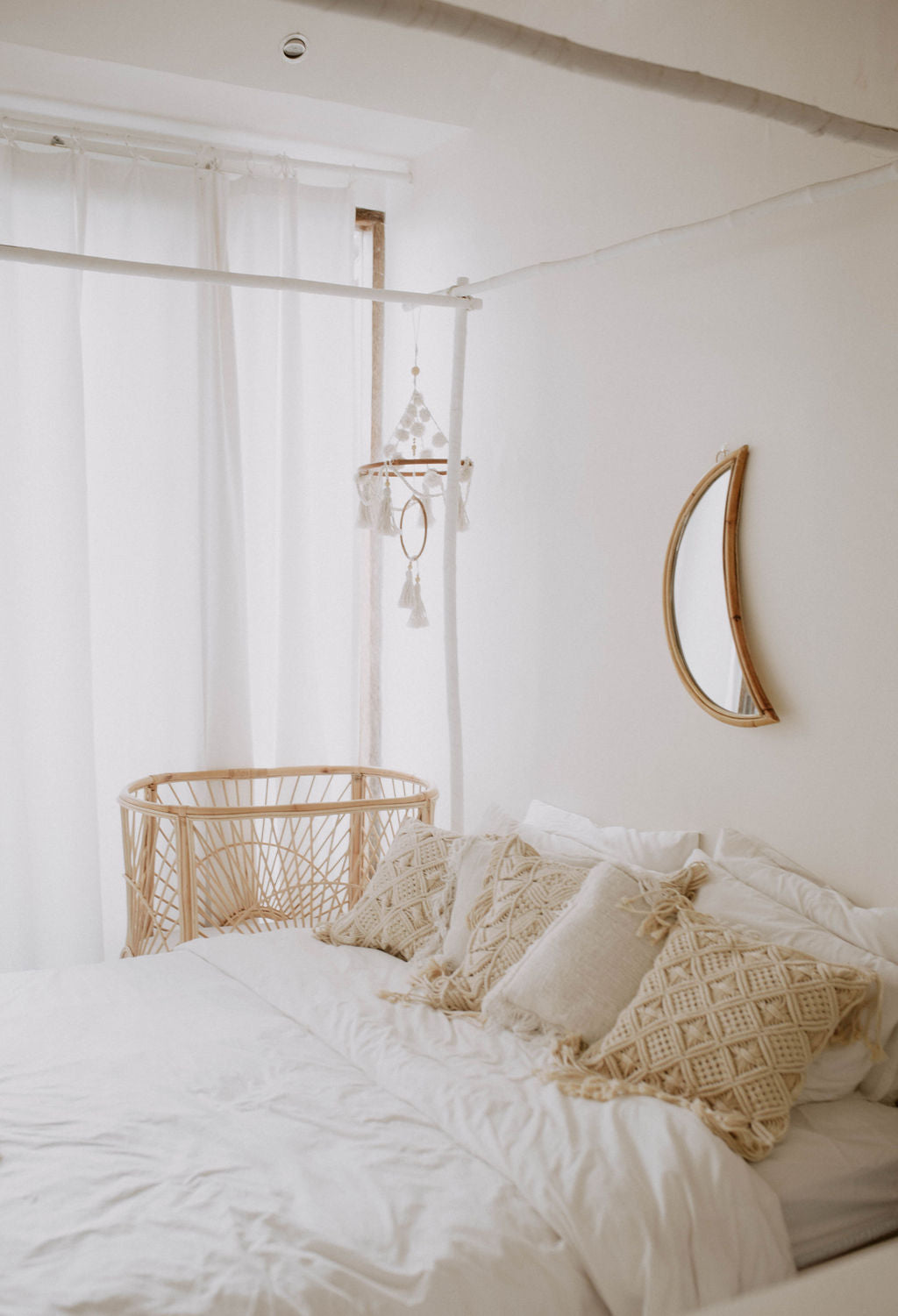 Luna Rattan Mirror