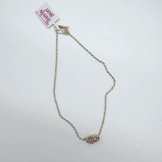 My Golden Bling Necklace: XOXO